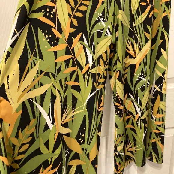 Bob Mackie wearable art large wide leg tropical pants - Picture 6 of 7